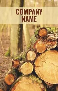 Logging company business card template