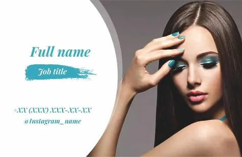 Beauty master's personal Euro business card template