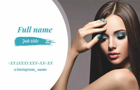 Beauty master's personal Euro business card template
