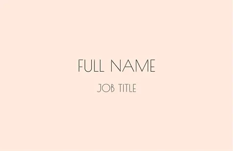 Template for a simple classic business card
