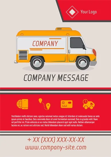 Logistics company poster template