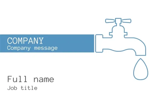 Plumbing business card template