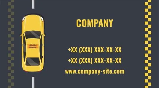 Taxi business card template 