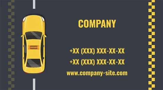 Taxi business card template 