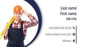 Construction company business card template