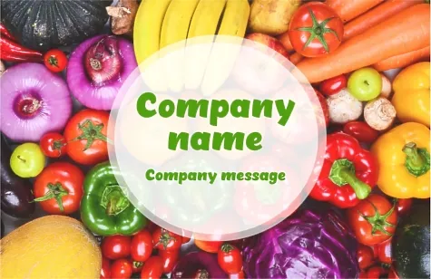 Vegetable store business card template