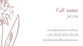 Business card template with abstract flower