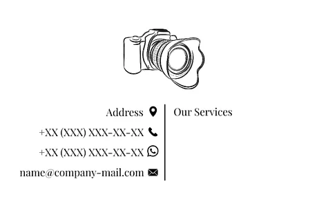 Photographer's business card template