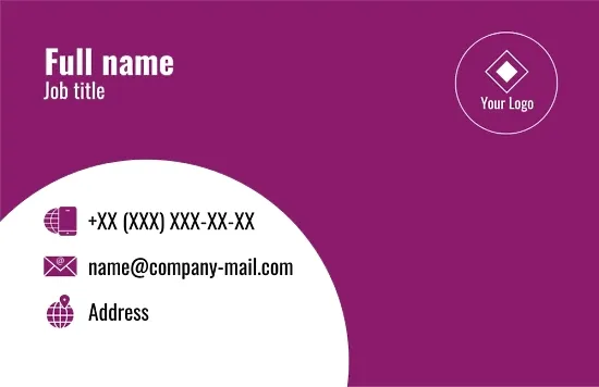 Personal abstract Euro business card template
