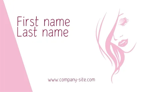 The template of the business card of the master of the beauty salon