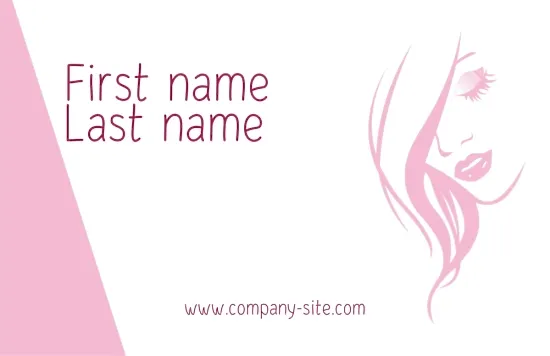 The template of the business card of the master of the beauty salon