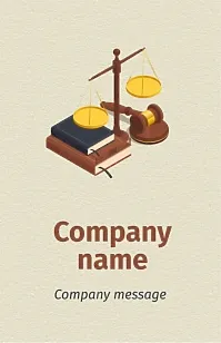 Business card template of a law firm