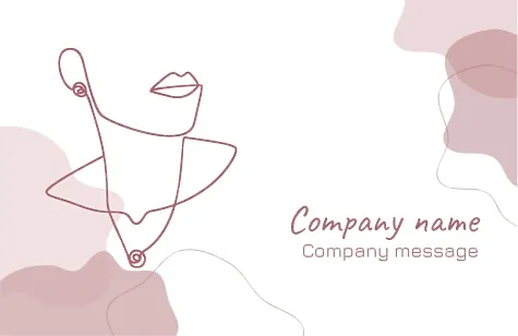 Abstract business card template of a beauty master