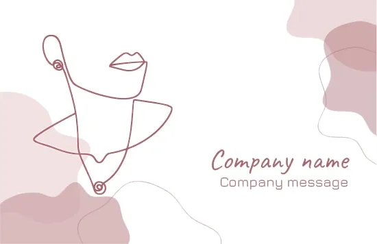 Abstract business card template of a beauty master