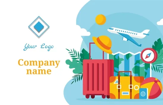 Travel agency business card template