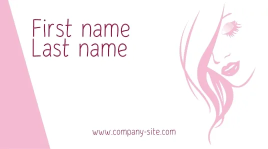 The template of the business card of the master of the beauty salon