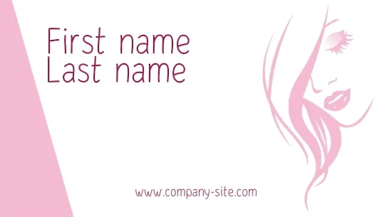 The template of the business card of the master of the beauty salon