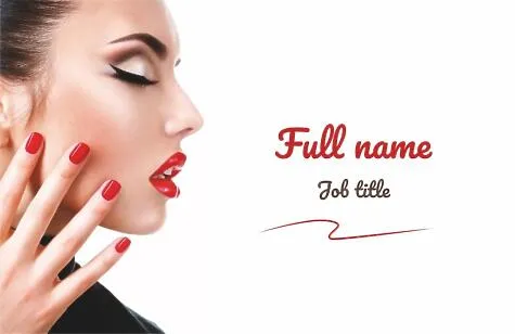 Template of a personal Euro business card of a manicure master