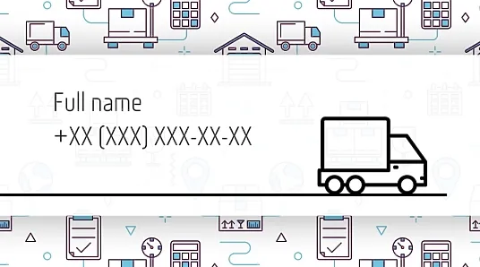 Logistician's business card template