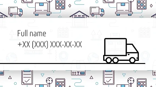 Logistician's business card template