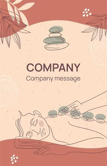 Massage therapist's business card template
