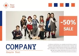 Children's clothing store flyer template