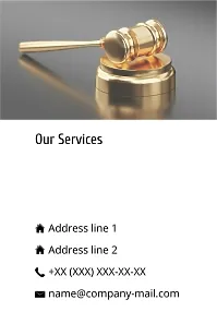 Judge's business card template