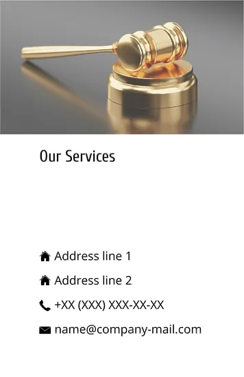 Judge's business card template