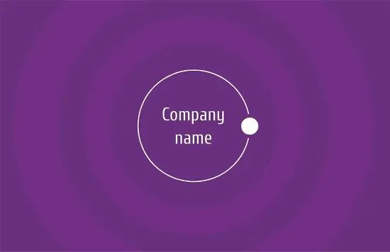 Euro business card template with circles