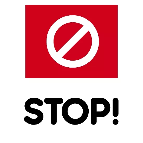 Sticker template stop