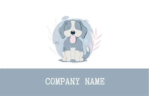 Veterinary clinic business card template