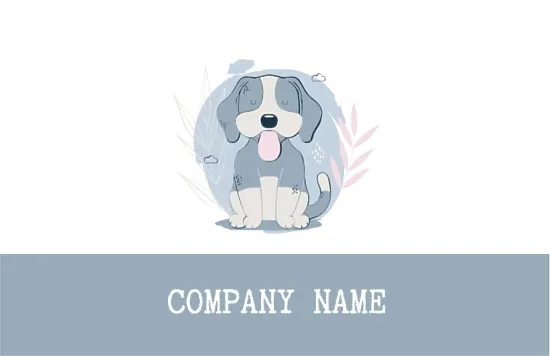 Veterinary clinic business card template