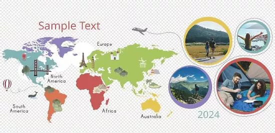 Template for printing on mugs as a gift to the tourism manager