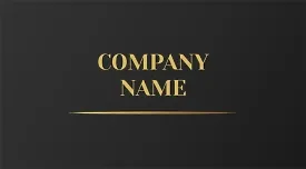 Business card template with golden abstraction
