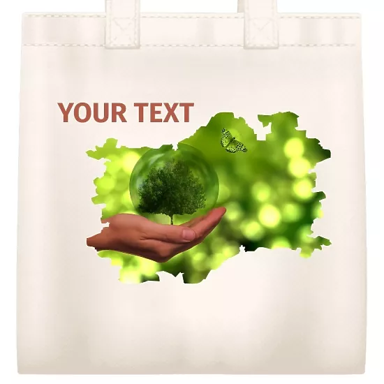 Eco-bag template with print