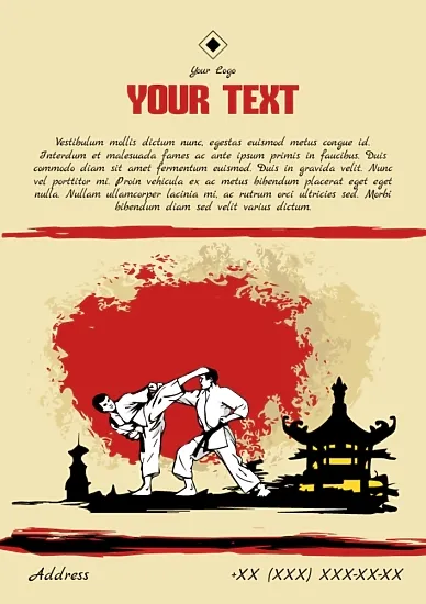 Karate School Poster Template