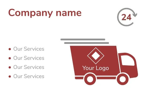 Cargo Transportation Business Card Template