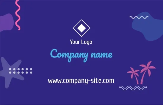 Business card template for a tourism manager