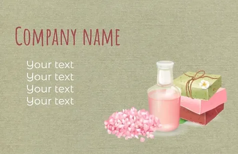 Cosmetics store business card template