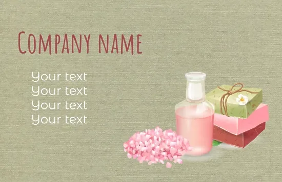 Cosmetics store business card template
