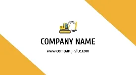 Excavator business card template