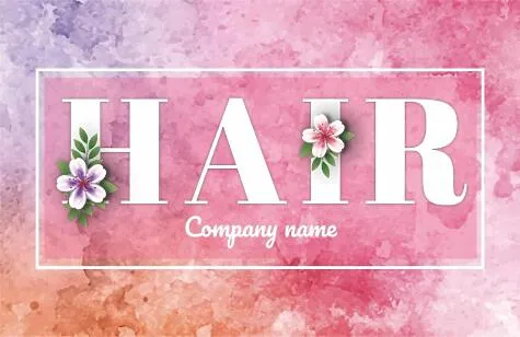 Hairdresser's business card template
