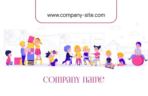 Private Kindergarten business card template