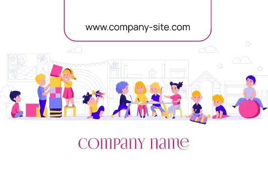 Private Kindergarten business card template