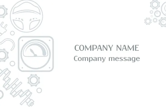 Car repair shop business card template