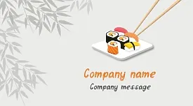 Sushi bar business card template