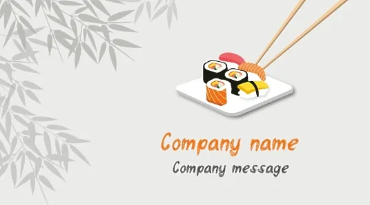 Sushi bar business card template