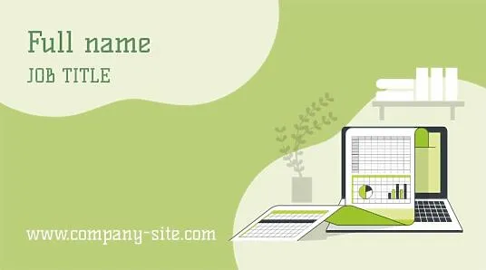 Financier's business card template