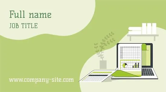 Financier's business card template