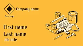 Repairman's business card template